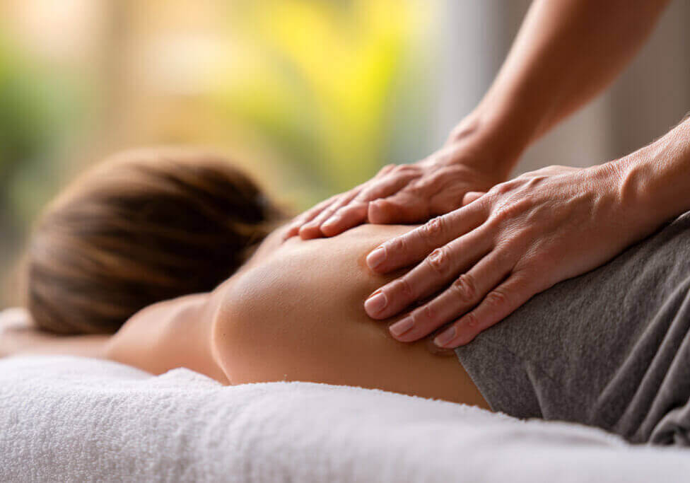 Elderly massage and aromatherapy at The Johnson Chiropractic Health Center